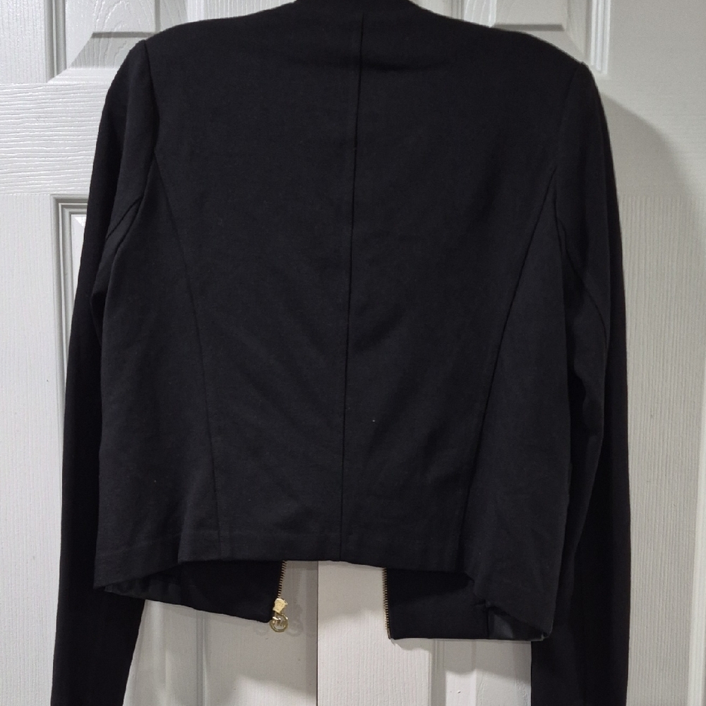 MICHAEL Michael Kors Black Jacket with Gold Zipper - Picture 3 of 9